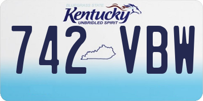 KY license plate 742VBW