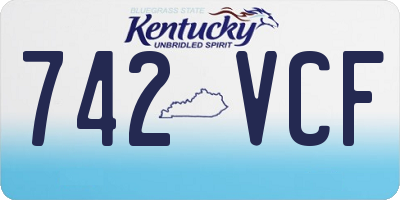 KY license plate 742VCF