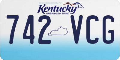KY license plate 742VCG