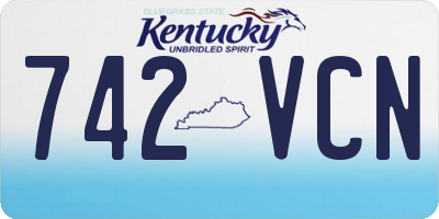 KY license plate 742VCN