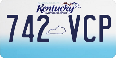 KY license plate 742VCP