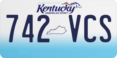 KY license plate 742VCS