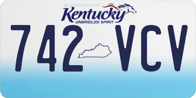 KY license plate 742VCV