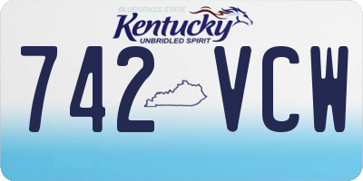 KY license plate 742VCW
