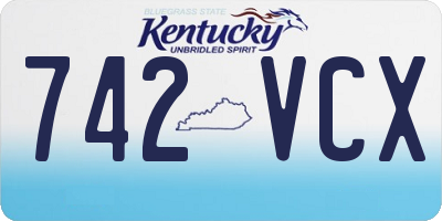 KY license plate 742VCX