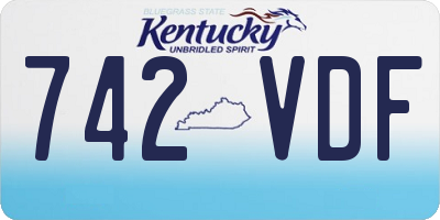 KY license plate 742VDF