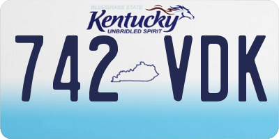KY license plate 742VDK