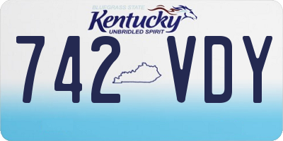 KY license plate 742VDY