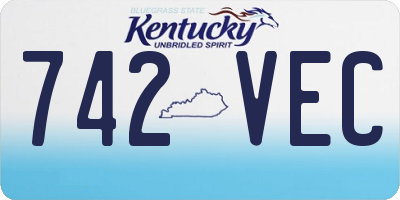 KY license plate 742VEC