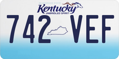 KY license plate 742VEF