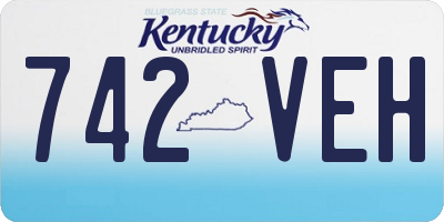 KY license plate 742VEH