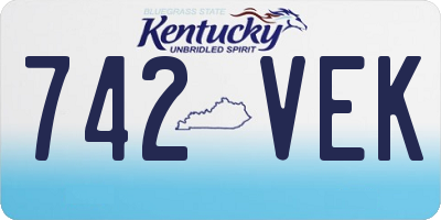 KY license plate 742VEK