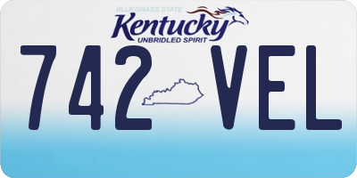 KY license plate 742VEL