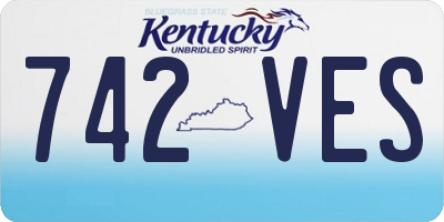 KY license plate 742VES