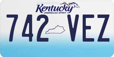 KY license plate 742VEZ