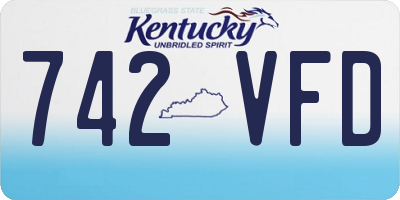 KY license plate 742VFD