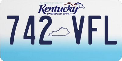 KY license plate 742VFL