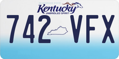 KY license plate 742VFX