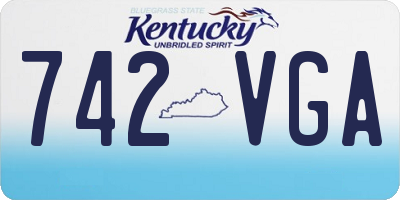 KY license plate 742VGA