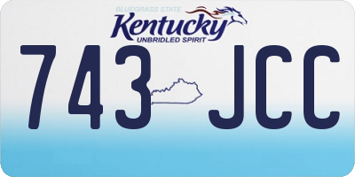 KY license plate 743JCC