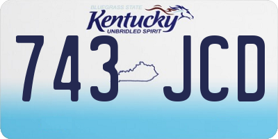 KY license plate 743JCD