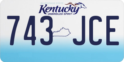 KY license plate 743JCE