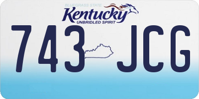 KY license plate 743JCG