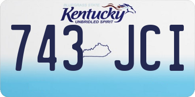 KY license plate 743JCI