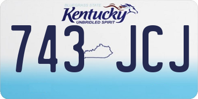 KY license plate 743JCJ