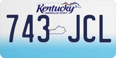 KY license plate 743JCL