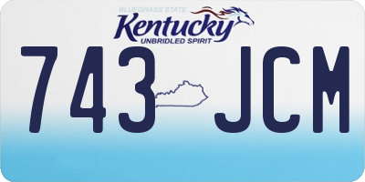 KY license plate 743JCM