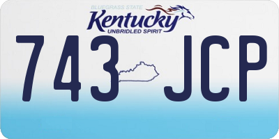 KY license plate 743JCP