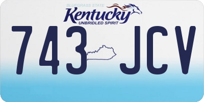 KY license plate 743JCV