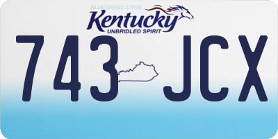 KY license plate 743JCX