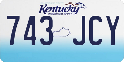 KY license plate 743JCY