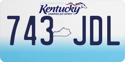 KY license plate 743JDL