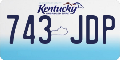 KY license plate 743JDP