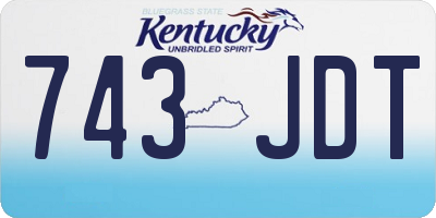 KY license plate 743JDT