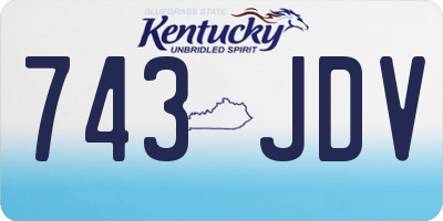 KY license plate 743JDV