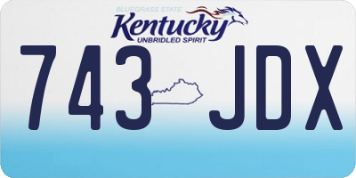 KY license plate 743JDX