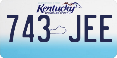 KY license plate 743JEE