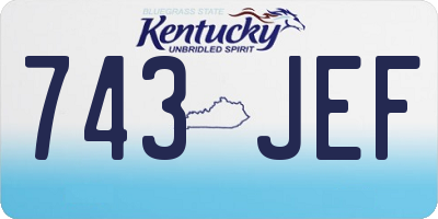 KY license plate 743JEF