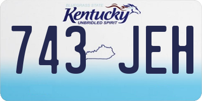 KY license plate 743JEH