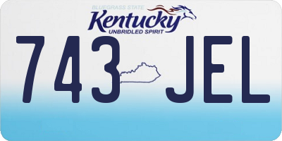 KY license plate 743JEL