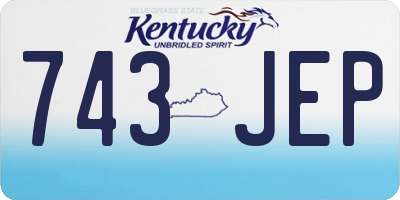 KY license plate 743JEP