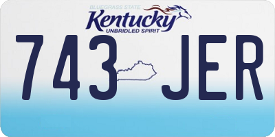 KY license plate 743JER