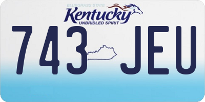 KY license plate 743JEU
