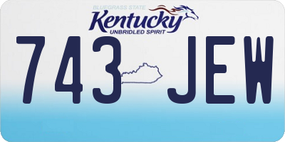 KY license plate 743JEW