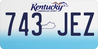 KY license plate 743JEZ