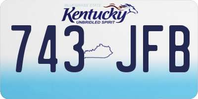 KY license plate 743JFB